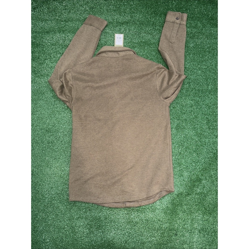 Goodfellow & Co Brown Knit Button-Up Shirt Pockets Collared Long Sleeve Men's Sm - Picture 5 of 5